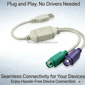 Cable Universal USB-C a PS2 con Conductores de Cobre Puro para Compatibilidad con Ratón y Teclado para PC - Product Image 2