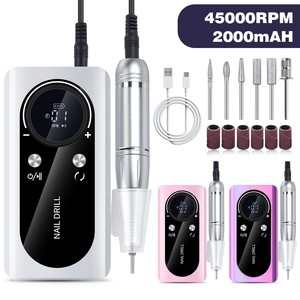 Nouvelle perceuse à ongles électrique portable <span class=keywords><strong>professionnelle</strong></span> transfrontalière V2, 45000 tr/min, rechargeable par USB, pour le retrait de vernis à ongles - Product Image 2