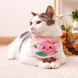 Bavoirs réglables pour animaux de compagnie, design de fruits de dessin animé, pour chats et chiens, accessoires portables toutes saisons - Product Image 3