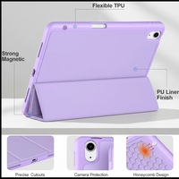 Étui pour tablette pliable en trois parties en cuir TPU Smart Stay pour iPad Air 6 11/13 pouces, housses de protection pour iPad Pro 2024
