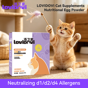 Suplemento Nutritivo para Gatos Lovovidovi - Polvo de <span class=keywords><strong>Huevo</strong></span> Reductor de Alergias - Neutralizador de Fel d1/d2/d4 - Product Image 1