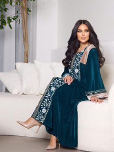 <strong>Velvet</strong> Abaya Women Muslim <strong>Dress</strong> 2025 Dubai Winter <strong>Dress</strong> <strong>Velvet</strong> Fashion Muslim Women Embroidered <strong>Dress</strong> <strong>Long</strong> <strong>Sleeves</strong> - Product Image 4