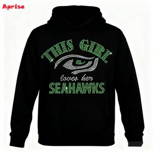 Accessori Personalizzati con Strass dei <span class=keywords><strong>Seahawks</strong></span>, Motivo della Squadra di Football di Seattle, Trasferimento Termoadesivo per Tute Sportive - Product Image 5