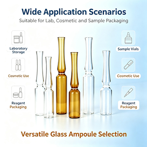 Ampoule VC, ampoule de vitamine <span class=keywords><strong>C</strong></span>, flacon en verre opaque, capacité personnalisable pour les soins de la peau à base de vitamines, emballage anti-décomposition lumineuse - Product Image 3