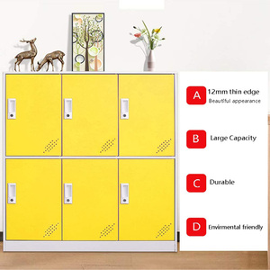 Hot Sale Metal <b>Locker</b> 6 Door School <b>Lockers</b> Colorful Small <b>Locker</b> for Public Places - Product Image 5