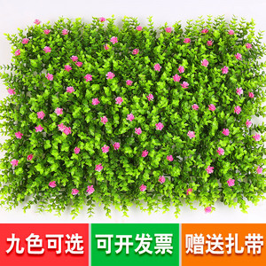บิวตี้ฟูลส์ ผนังต้นไม้ประดิษฐ์สีเขียว ขนาด 40x60 ซม. สนามหญ้าพลาสติกพร้อมดอกไม้หลากสี สำหรับตกแต่งภายในและใช้เป็นอุปกรณ์ประกอบฉากถ่ายภาพ - Product Image 3