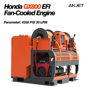 4350psi điều khiển từ xa động cơ xăng Máy làm sạch áp lực cao cộng đồng ống cống Máy làm sạch cống - Product Image 5