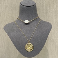 Collier en cuivre doré vintage avec pièce de monnaie en forme de cœur et tournesol, design de niche superposé pour femme, accessoires de mode