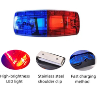 Feux de circulation LED rouge et bleu, feux de signalisation LED pour épaule, feux de signalisation stroboscopiques pour épaule