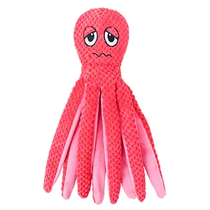 High Quality Pink Octopus Dog Toys Plush Ready to Ship Pet Squeak Toy for Dogs Durable and Chewing Pet Toys