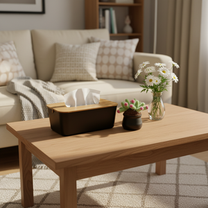 Porte-boîte à mouchoirs en fibre de bambou durable avec logo personnalisé, conteneur de rangement écologique pour serviettes en <span class=keywords><strong>papier</strong></span> et serviettes de table - Product Image 1