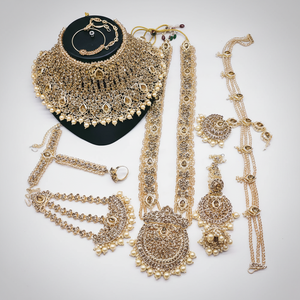 Ensemble de bijoux fins Lucentarts 10572524 plaqué or avec pierres Kundan pour tenue de mariée - Product Image 2