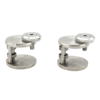 Kit de quincaillerie pour porte coulissante de grange en acier inoxydable pour système de salle de bain en verre