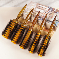 Poils de sanglier et brosse en Nylon cheveux Styler lissage cuir chevelu masseur peigne queue de Rat résistant à la chaleur mode peigne à cheveux ensemble
