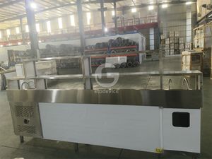 Comptoir de bar à thé aux perles en acier inoxydable, équipement pour thé aux perles, comptoir à lait - Product Image 2