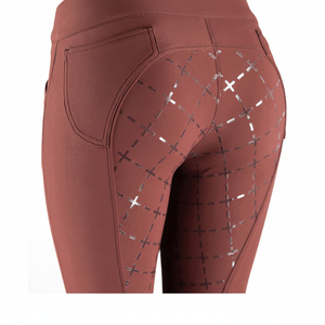 OEM Printed Equestrian Breeches with Premium Stretch Fabric Custom Logo & Design Anti-UV Protection High Waist for Horse Riders - Product Image 1