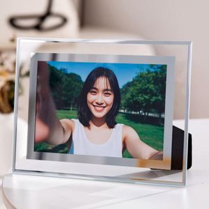 Cadre photo en verre cristallin transparent en gros, 6x8 8x10 11x14 A4, présentoir de table en verre trempé pour cadeau photo de couple de mariage - Product Image 5