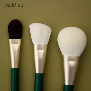 Belleza ชุดแปรงแต่งหน้ามืออาชีพ7ชิ้นพร้อมคอนซีลเลอร์ทำจากเส้นใยขนสัตว์ทำจากใยไฟเบอร์มีที่จับ<span class=keywords><strong>สี</strong></span><span class=keywords><strong>เขียว</strong></span>เบิร์ชของเยอรมัน - Product Image 3