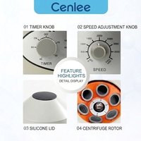 Cenlee 800D Benchtop Centrifuge 6x10ml 4000rpm 1790xg ABS/Logam Motor DC Magnet Permanen Analisis Minyak Bumi Laboratorium Biomedis