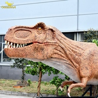 Grand modèle de tête de dinosaure t-rex, mannequin du parc, taille de vie, robot animation, dinosaure jouets robotique