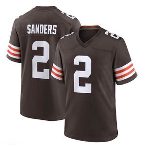 Jersey Sepak Bola Amerika Pria Berkualitas Tinggi Cleveland 2 SANDERS City, Pakaian Olahraga Bordir, Jersey yang Dapat Disesuaikan dengan Logo - Product Image 3