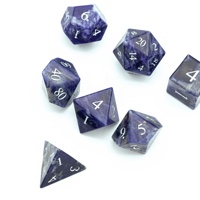 Pour Udixi Logo personnalisé RPG Donjons et Dragons Blue-Vein Gemstone Dice Game Set Polyhedral