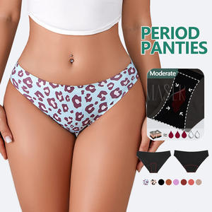 กางเกงใน<span class=keywords><strong>ประจำเดือน</strong></span>แบบซึมซับได้ 4 ชั้น ขนาด 2XL 8 <span class=keywords><strong>สี</strong></span> พร้อมส่ง ทรงสูง ป้องกันการรั่วซึม ใช้ซ้ำได้ สำหรับกลางคืน - Product Image 1