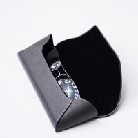 Vente en gros Logo personnalisé Boîte de rangement pour lunettes en cuir PU Grand cadre Étui à lunettes de soleil pour lunettes de lecture Étuis à lunettes Sacs