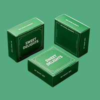 Boîte d'emballage de luxe mate OEM pour confiseries, impression de logo personnalisée, carton cadeau pour Noël et anniversaire