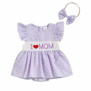 Body de bebé <span class=keywords><strong>con</strong></span> mangas volantes pequeñas y gorro, mono casual bordado de una pieza para niña - Product Image 4