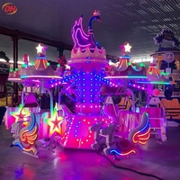 Manège à pédales Swan, modèle dérivé d'avion, 12 places, avec levage par pédale, empreinte de 6m, pour parcs de loisirs urbains en plein air