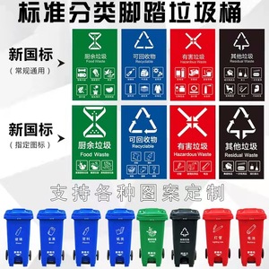 240L Foot Operated Sanitation Trash Can Rectangular Outdoor Pedal <b>Bin</b> With <b>Lid</b> 120L Thickened Version - Product Image 5