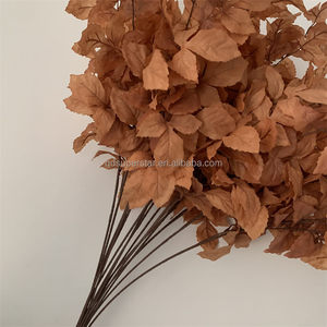 B-504 Foglie Artificiali di Seta Arancioni Grandi ed Economiche all'Ingrosso, Fiori Artificiali per Pareti, Piante per Matrimoni, Foglie Autunnali - Product Image 2