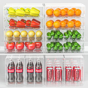 Refrigerator Storage Boxes Transparent Stackable Drawer Organizers For Fridge Food Vegetable Fruit Preservation - Product Image 2