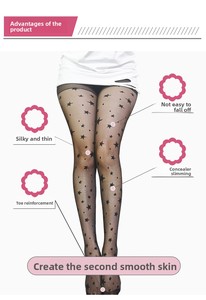 Pantimedias de Nailon Fino con Diseño de Puntos Jacquard, Versátiles, Ajustadas, Elásticas y Transparentes para Mujer, con Logotipo Personalizado - Product Image 2
