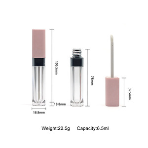 Tubo vacío para delineador de ojos de 6.5ml, cuadrado, transparente, con tapa rosa, para aplicación de maquillaje DIY - Product Image 5
