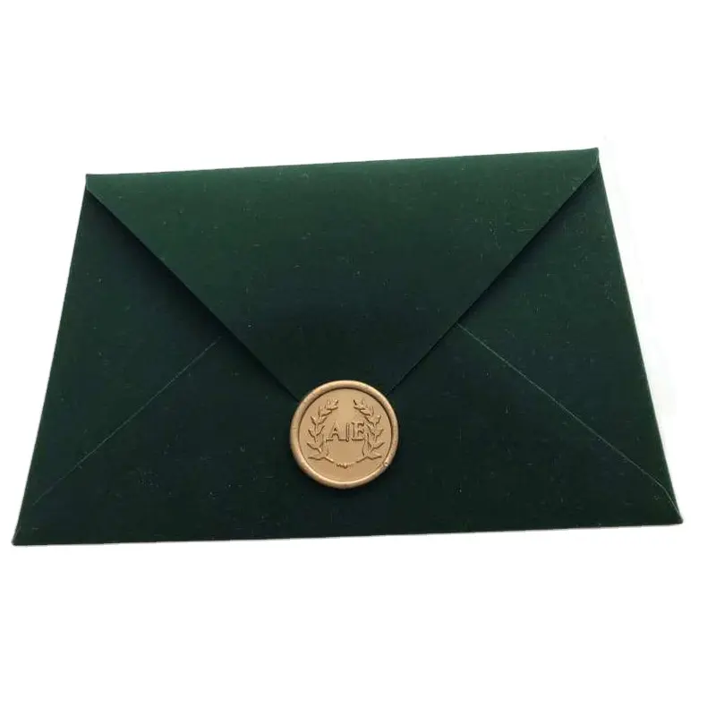 Wholesale Luxury Velvet Envelope for Weddings Invitation Card Packaging Custom Color Suede Paper Envelopes