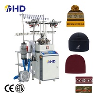 Machine à tricoter circulaire HD365 Warp à double tricotage entièrement jacquard avec moteur et engrenage pour casquettes, étoles et bonnets