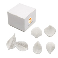 AK Sugarpaste Hydrangea Daun & Kelopak Silikon Cetakan Veiner Alat Membuat Bunga Veiner Set untuk Dekorasi Kue VM122 & VM108