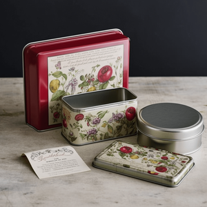 White Metal <strong>Recipe</strong> <strong>Box</strong> with Colorful Cooking <strong>Recipe</strong> Tin <strong>Box</strong> Cooking Cards Tinplate Tin <strong>Box</strong> - Product Image 4