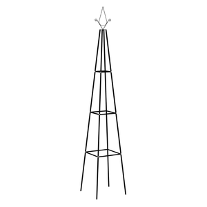 Pergola de jardin, plantes grimpantes pyramide en treillis-Obélisque en treillis, pergola pyramidale, métal, autoportante, tour de rose, noir - Product Image 3