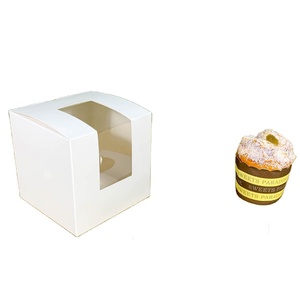 Boîte à gâteau carrée Mafen, boîte en papier blanc, emballage alimentaire carré - Product Image 1