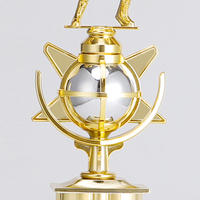 Diseño de trofeo dorado de alta calidad, trofeos de premio personalizados para la competición de campeonato de boxeo AD110