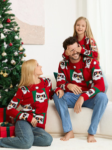 2025 Christmas Sweater Family Couple Winter Clothes for Women Jacquard Knitted Fashion Sweater Thermal Christmas Sweater - Product Image 6