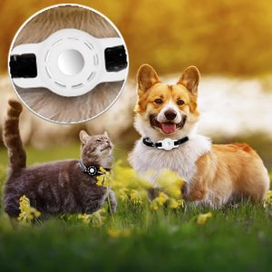Support de collier pour animaux de compagnie pour Apple Air Tag, lot de 2, noir et blanc, en plastique souple, léger, accessoire pour chat et chien - Product Image 5