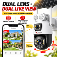 Caméra solaire PTZ Wistino 20W 24000mAh avec carte SIM 4G, zoom 18X, pour la sécurité des routes et des terres agricoles rurales, caméra solaire AOV haute performance