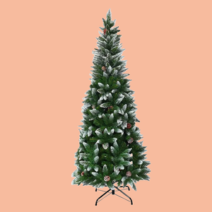 <span class=keywords><strong>Albero</strong></span> di Natale a spina di pesce innevato Lush 1,5-2,7 m, con coni di abete naturale e bacche rosse, decorazione festiva per la casa, alta qualità, autoportante - Product Image 2