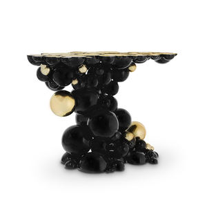 <span class=keywords><strong>Table</strong></span> <span class=keywords><strong>Console</strong></span> en acier inoxydable 304 de haute qualité noir or luxe ballon boule meubles de salon modernes pour une utilisation en appartement - Product Image 2