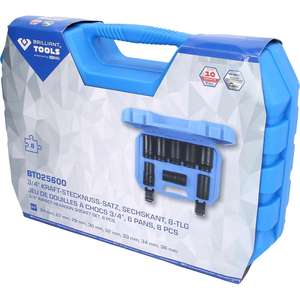 Jeu de douilles hexagonales à impact Brilliant Tools 3/4\", 8 pièces, longues, 24 à 36 mm - Product Image 4