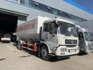 Camión de Alimentación Hidráulico de Eje Único de 18 CBM para Transporte de Alimento para Pollos, Camiones de Alimento a Granel con Descarga por Tornillo para Granjas Avícolas - Product Image 2